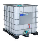 1000L New Schutz Food Grade IBC Tanks on plastic pallets
