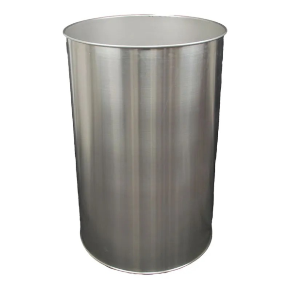 210 litre open top stainless steel drums