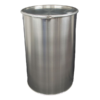 210 litre open top stainless steel drums