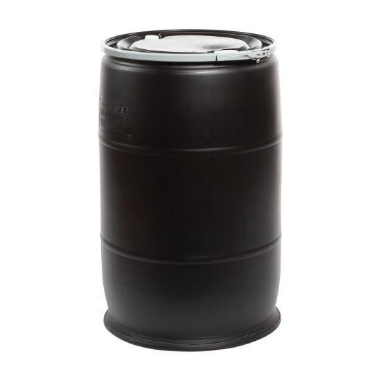 300 litre open top blue plastic drums