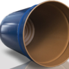 Drums-Steel-drums-100,0l-blue-R 100 litre open top steel drums with coated interior
