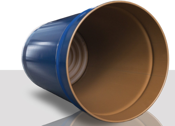 Drums-Steel-drums-100,0l-blue-R 100 litre open top steel drums with coated interior
