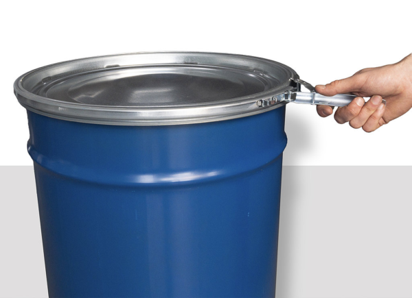 Drums-Steel-drums-100,0l-blue-RA 100 litre open top steel drums with coated interior