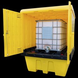 About Us 3 Single spill containment pallet with hard cover